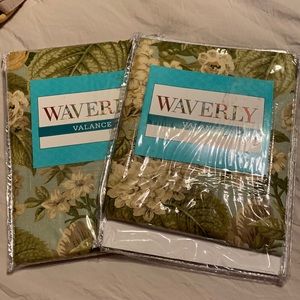 2  beautiful Waverly Garden Glory Mist valances